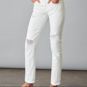 Pilcro | Anthropologie slim boyfriend white jeans